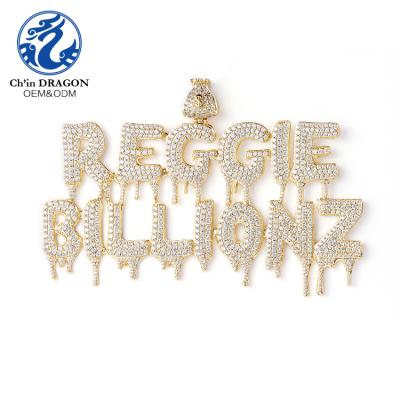 China Urban Jewelry Fashion Rap Brass Custom Iced Out Hip Hop Letter Pendants Wholesale for sale