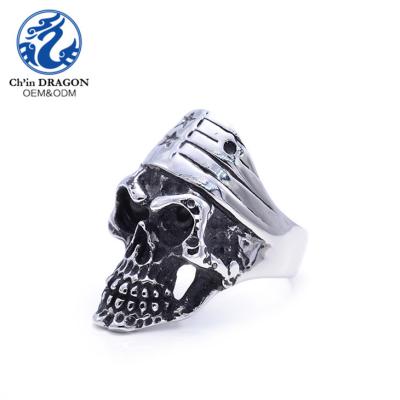 China Fashion Women Hiphop Jewelry Nepal Stanley Steel Jewelry Skull Ring Wholesale for sale