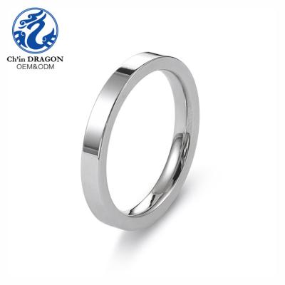 China Panyu Elegant Modern Women's Jewelry Titanium Stainless Steel 316l Silver Rings With CZ for sale