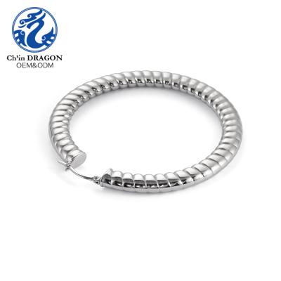 China Fashion Jewelry 316L Stainless Steel Simple Classic Hoop Earrings Wholesale Custom Casual/Sporty Circle Shape For Women for sale