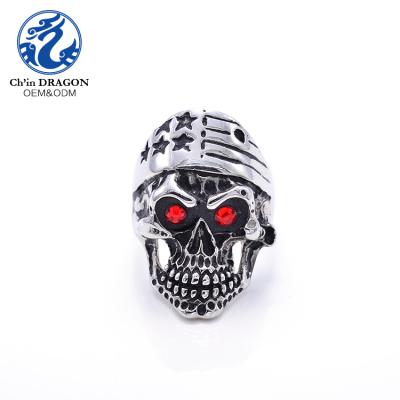 China Hot Fashion Factory Sale Stainless Steel Ring Women Stainless Steel Skull Ring for sale