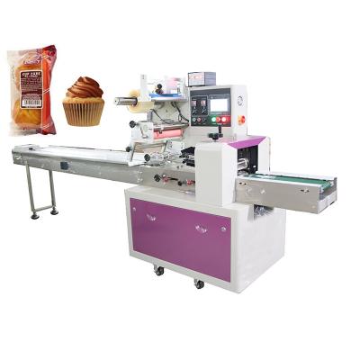 China Multifunctional Automatic Food Pizza Toast Croissant Pita Bread Packing Machine Flow Pack Pillow Bag Hamburger Packing Machine for sale