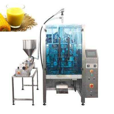 China Multifunctional Food Vertical Packing Machine 200g 500g 1000g Liquid Filling Peanut Butter Milk Peanut Butter Oil Coconut Water Packing Package for sale