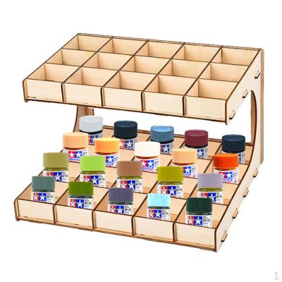 China Diy Craft Paint Rack Tool Storage Rack Cabinet Paint Rack Europe Custom Made Wooden Bottle Rack Storage for sale