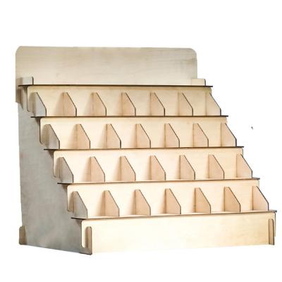 China OEM/ODM Market Retail Single Sided Wooden Wooden Candle Soap Display Stand Exhibition Display Stand for sale