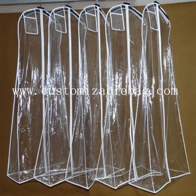 China Clear Wedding Dress Garment Bag / Womens Customized Gown Bag for sale