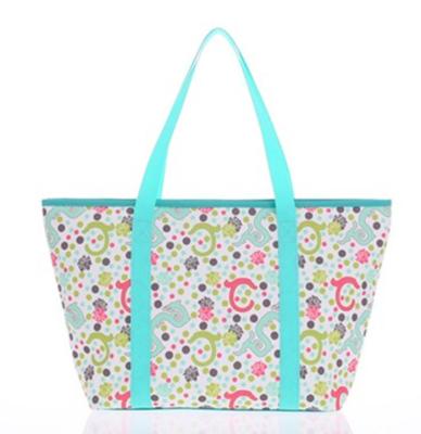 China Custom Printed Tote Bags Reusable Polyester Handbag for Womens for sale