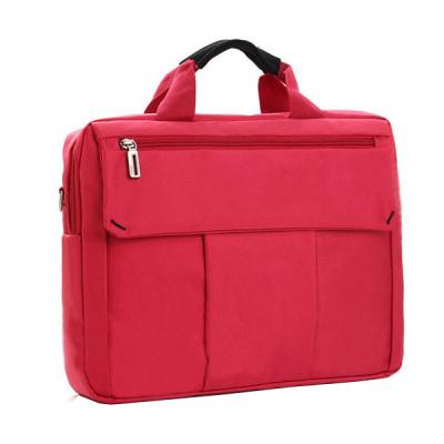 China Polyester Durable Oxford Briefcase Womens Laptop Tote Bags , Red / Grey for sale