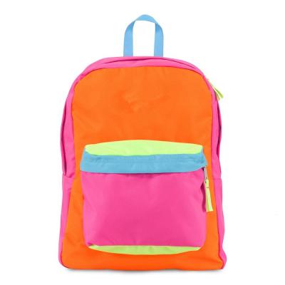 China Multicolored Fashionable High School Backpacks for Girls , Orange / Red / Blue for sale