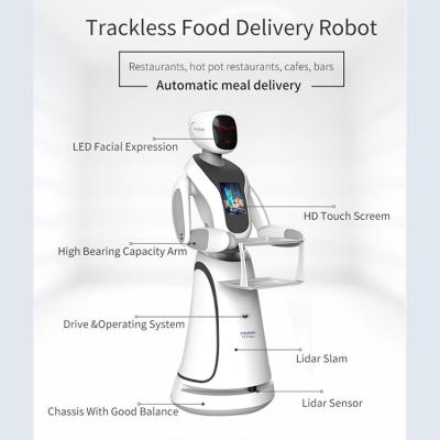 China Robot blanco de la entrega de la comida de la batería de litio del robot del servicio del restaurante AC100 en venta