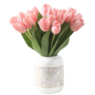 China DREA Top Quality High Simulation Real Touch PU Tulip Artificial Tulips Flowers For Wedding Party Home Office for sale