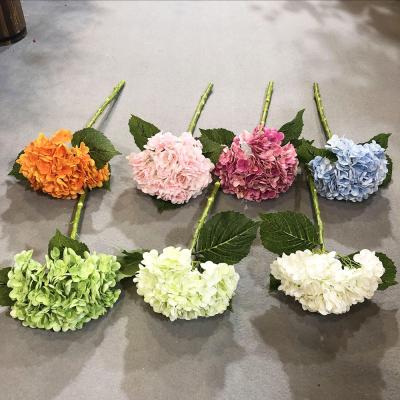 China High Simulation DREA 53cm Hydrangea Artificial Flowers High Quality 3D Technology Big Flower For Table Wedding Decoration for sale