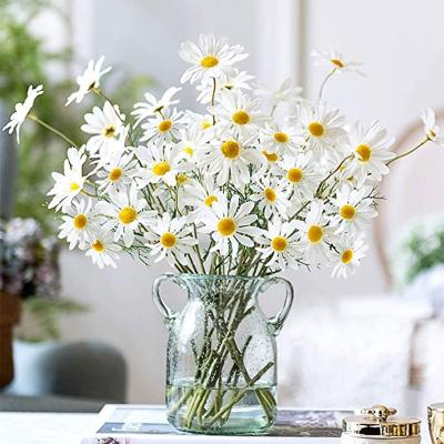 China High Simulation DREA Milky White Gerber Daisy Artificial Flower for Home Wedding Decoration for sale