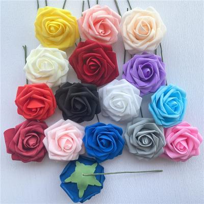 China DREA DIY Mini Wedding Party Bride Attendance Bouquet Decoration Artificial Flower Foam Roses for sale