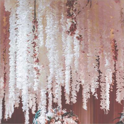 China Ceiling flower wedding DREA Artificial cattleya string ceiling flowers wedding party orchid flowers for wedding hanging artificial for sale