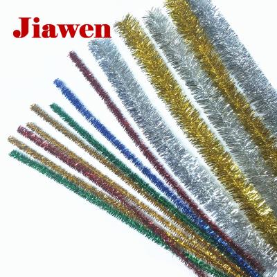 China DIY Educational Toys Assorted Color Tinsel Chenille Stem Pipe Cleaner For Kids Play for sale