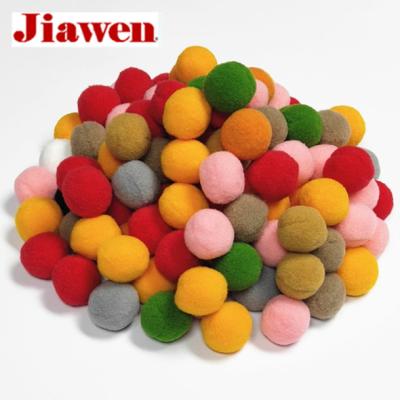 China Soft Kids Handcraft Assorted Color Polyester Pompoms Ball Toys for sale