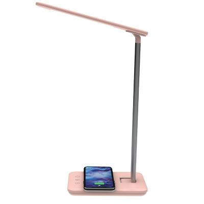 China High Speed ​​Universal Cool Stand Foldable Led Cell Phone Desktop OEM Logo 10W Fast Qi Charging 2 in 1 Night Lamp Wireless Charger for sale