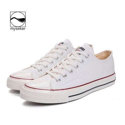 China Anti-Smell Myseker Zapatos De Disenador Solid Color Canvas Vulcanized Unique Men Sport Shoes Mens Canvas Shoes New Style Canvas Shoes for sale