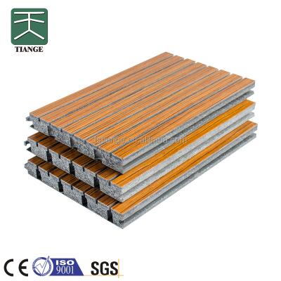 China High Quality Minimalist TianGe MDF Board Grooved Soundproof Wooden Acoustic Wall Sound Insulation Panel for sale