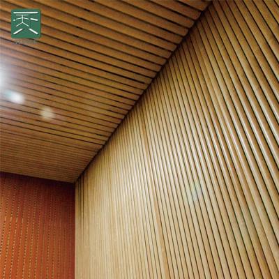 China Tiange Waterproof Cheap Price Sound Absorption Sound Absorption Metal Ceiling Wall Fluted Aluminum Acoustic Tiles For Stadium for sale