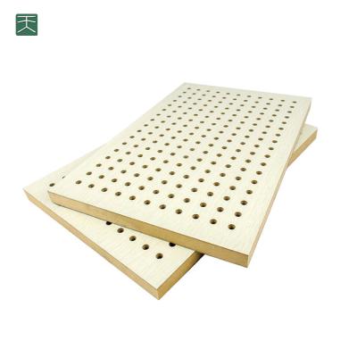 China Tiange Modern Acoustic Wood Perforated MDF Board Home Theater Sound Proofing Sound Proof System For Club for sale