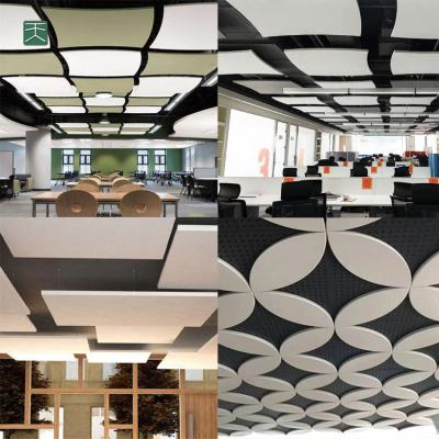 China Good Price Modern Fireproof Ceiling Tiange Proof Material Soundproof Fiberglass Sound Panel For Acoustic Project for sale