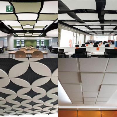 China Modern Tiange Office Hotel Custom Shape Ceiling Soundproof Fiberglass Acoustic Panels For Interor Room for sale