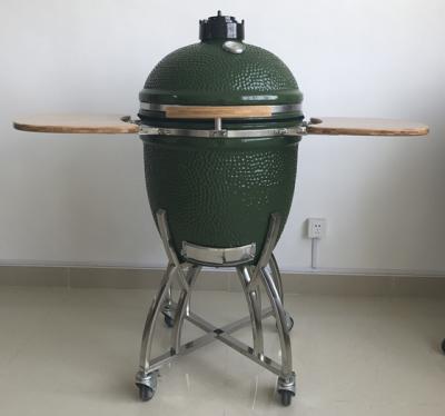 China Raucher-hellerer Garten-keramischer grüner 22 Zoll Kamado-Grill zu verkaufen