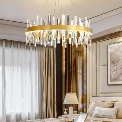 China Modern Nordic Design Factory Made Kitchen Restaurant Hanging Lamp Modern Luxury K9 Crystal Chandelier For High Ceilings for sale