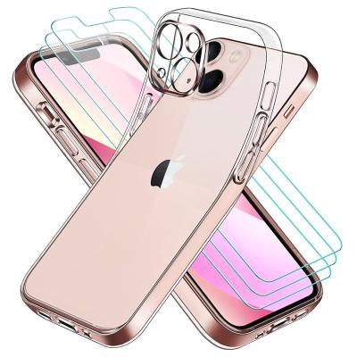 China 3in1 Anti-drop case tempered film for iPhone 13-Pro-Max pro case drop shipping/1+1+1/Matte TPU PC back cover phone case for sale