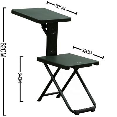 China Industrial outdoor portable multifunctional metal two-in-one folding table office stools chair set for sale