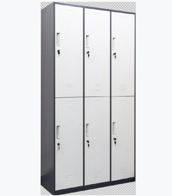 China JINHU Expandable GROUP Hot Selling Steel Filing Cabinet Wardrobe Locker 6 Door Metal Locker File Cabinet for sale