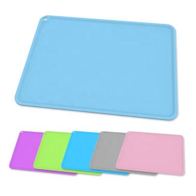 China Luxury Anti Slip Silicone Place Mat Dining Table Food Feeding Mat Non-deformable Silicone Baby Place Mats for sale