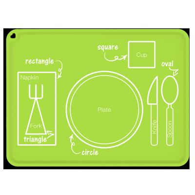 China 40*30cm Silicone Baby Place Mat Dining Table Mat Luxury Non-Toxic Silicone Rolling Place Mats for sale