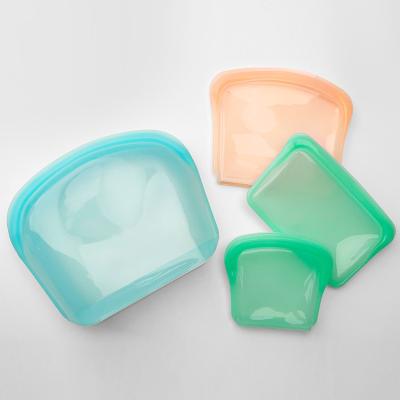 China Folding Set Reusable Platinum 4 Silicone Food Grade Storage Bag Sous Vide Sandwich Meat Cooking Bag for sale