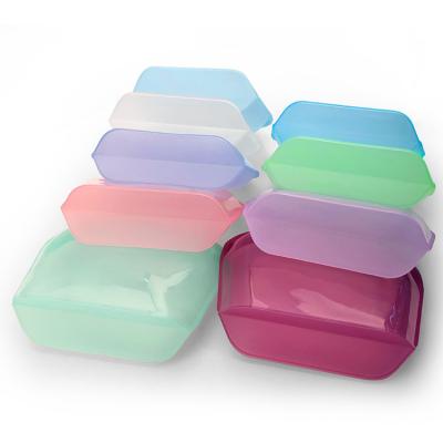 China 100% Non-Toxic Collapsible Silicone Food Storage Bag 1000ML Reusable Food Container For Cooking Store Freeze for sale