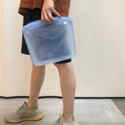 China 3000ML Large Capacity Collapsible Bags Waterproof Collapsible Reusable Silicone Food Storage Storage Bags for sale