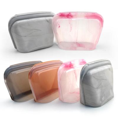 China Folding Food Bag 1300ML Silicone Reusable Fresh Preservation Fruit And Vegetable Sealed Bag for sale