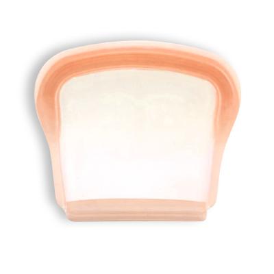 China Tiny 200ML Baby Silicone Reusable Snack Bag Folding Silicone Food Candy Storage Bag Odorless Bag for sale