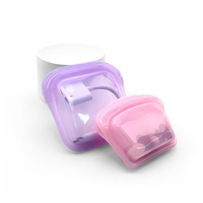 China 80ML 50ML Self Sealing Airtight Pill Bag Portable Silicone Capsule Bag For Small Substances for sale