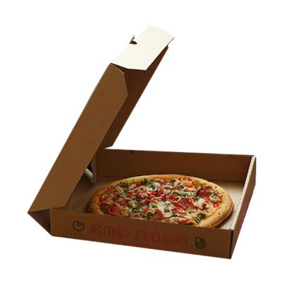 China Handmade Customized Printed Pizza Take Away Food Packaging Lunch Box Corrugated Cardboard Box for sale