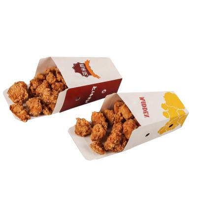 China New Design Disposable Fried Food Box Popcorn Chicken Box Paper Packaging for sale