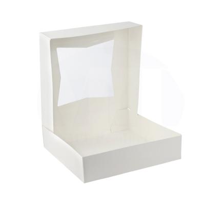 China Recycled Yilucai Custom Cardboard Materials Kraft Window Tart / Bakery Pop-up Box for sale