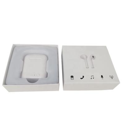 China Recyclable white custom paper box wireless headphones hard cardboard earbuds packaging with insert for sale