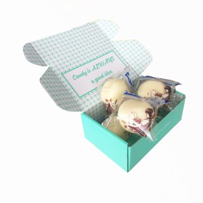 China Small Recyclable Green Folding Cardboard Box Custom Packaging Boxes For Candy for sale