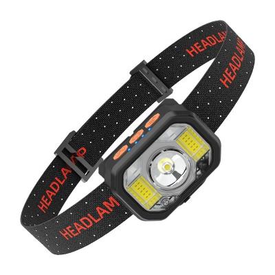 China 1000mAh lithium battery camping built-in rechargeable headlight for sale