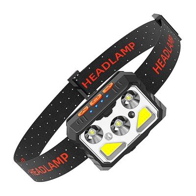 China Camping XPE COB LED Built-in Rechargeable 1000mAh Lithium Battery Headlamp for sale