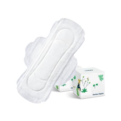 China Women Care Breathable Natural Soft Organic Cotton Bio Pad Menstrual Biodegradable Menstrual Sanitary Napkin Manufacturers for sale