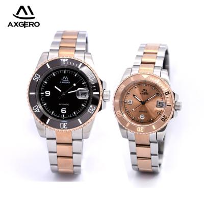 China New Style Miyota Luxury Water Resistant Automatic Movement Steel Date Watch For Men And Woman for sale